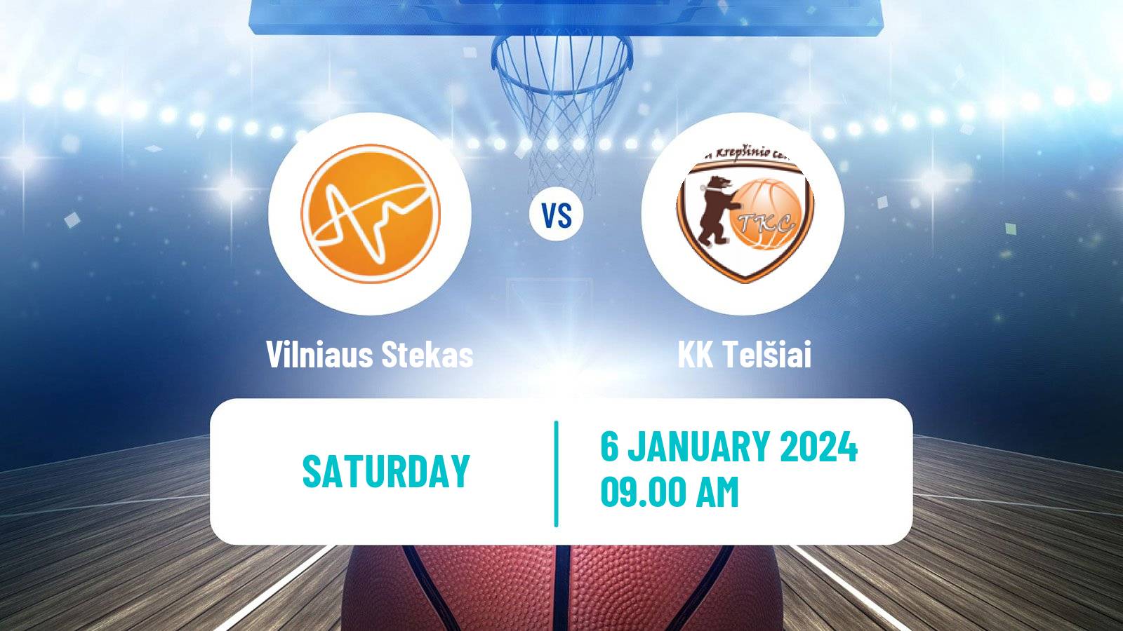 Basketball Lietuvos NKL Vilniaus Stekas - Telšiai