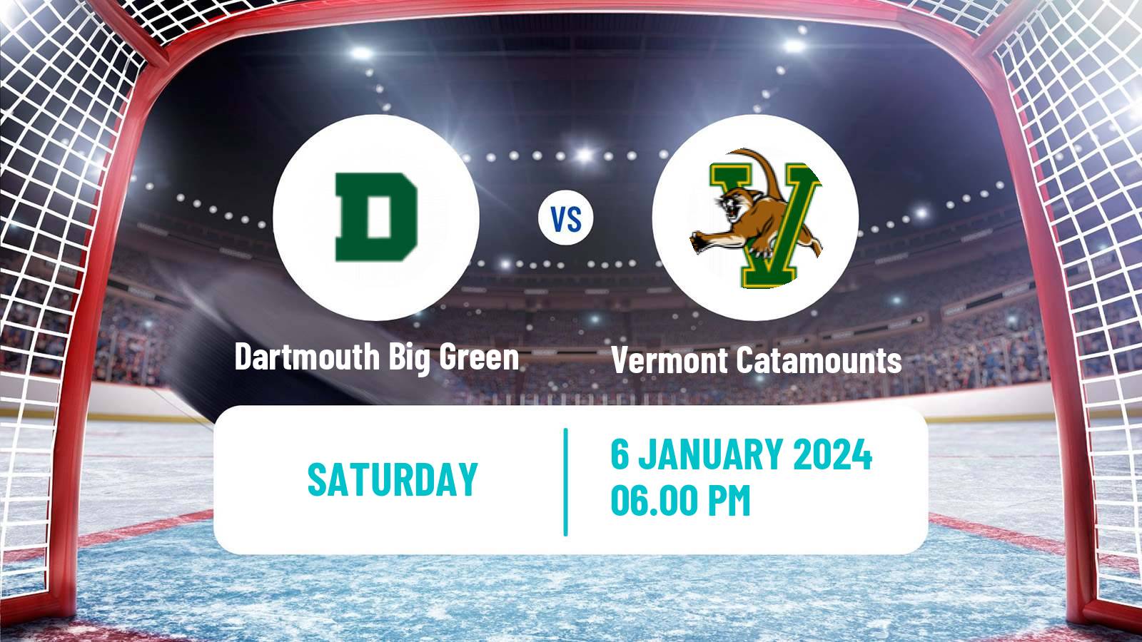 Hockey NCAA Hockey Dartmouth Big Green - Vermont Catamounts