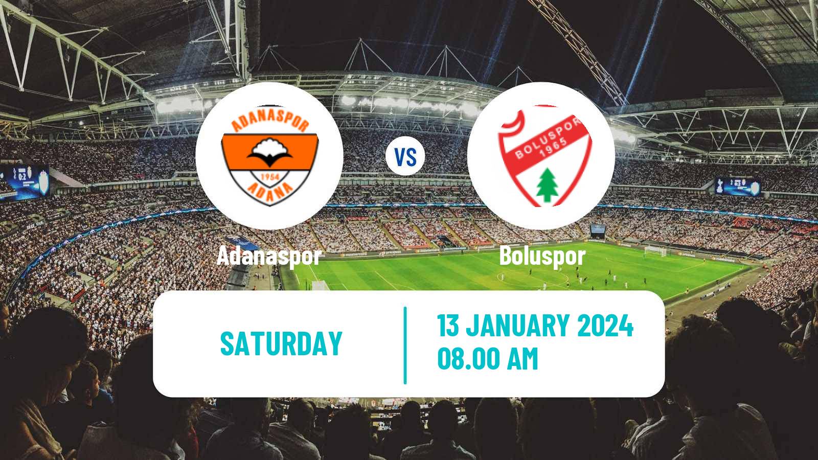 Soccer Turkish First League Adanaspor - Boluspor