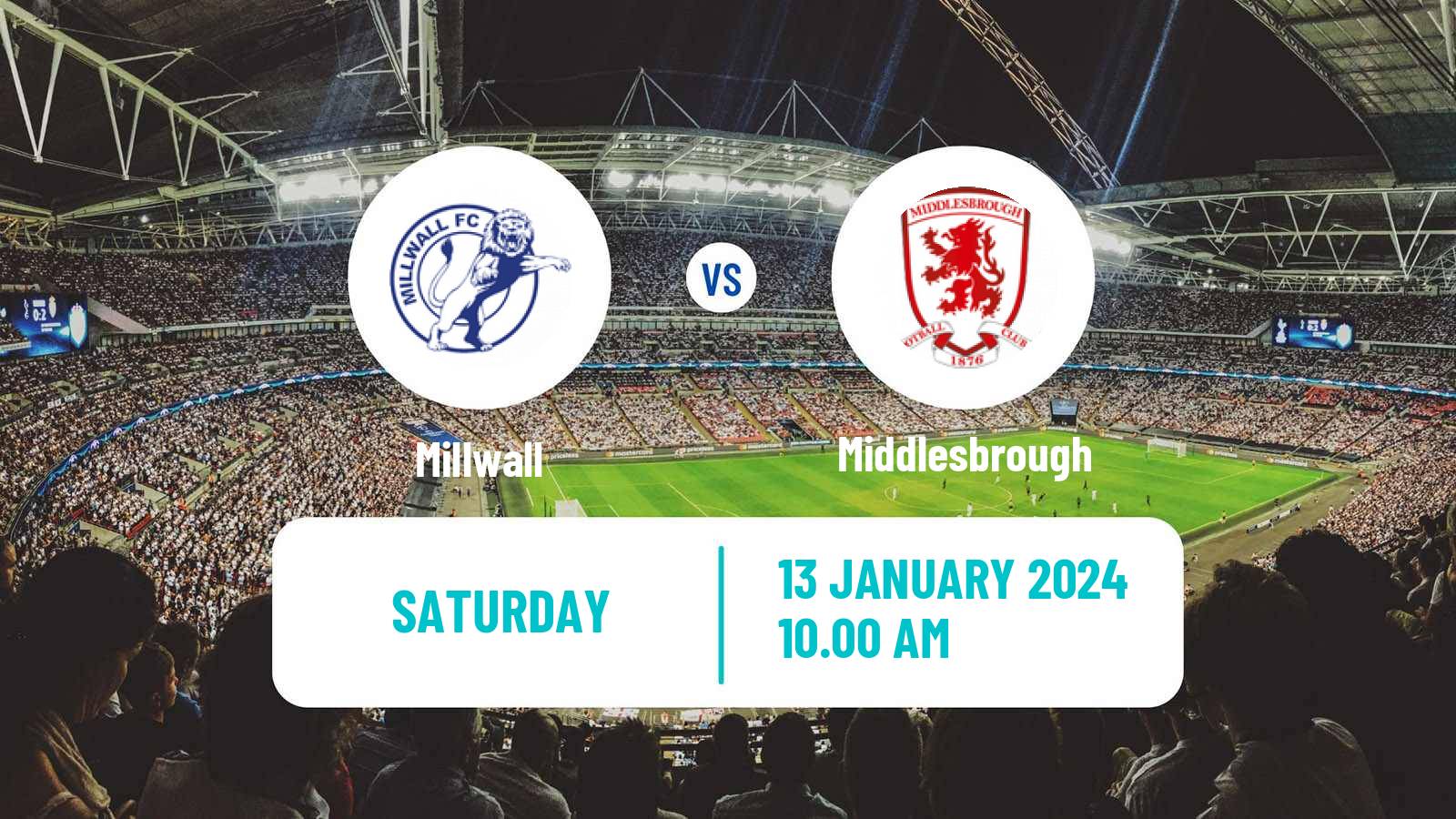 Soccer English League Championship Millwall - Middlesbrough