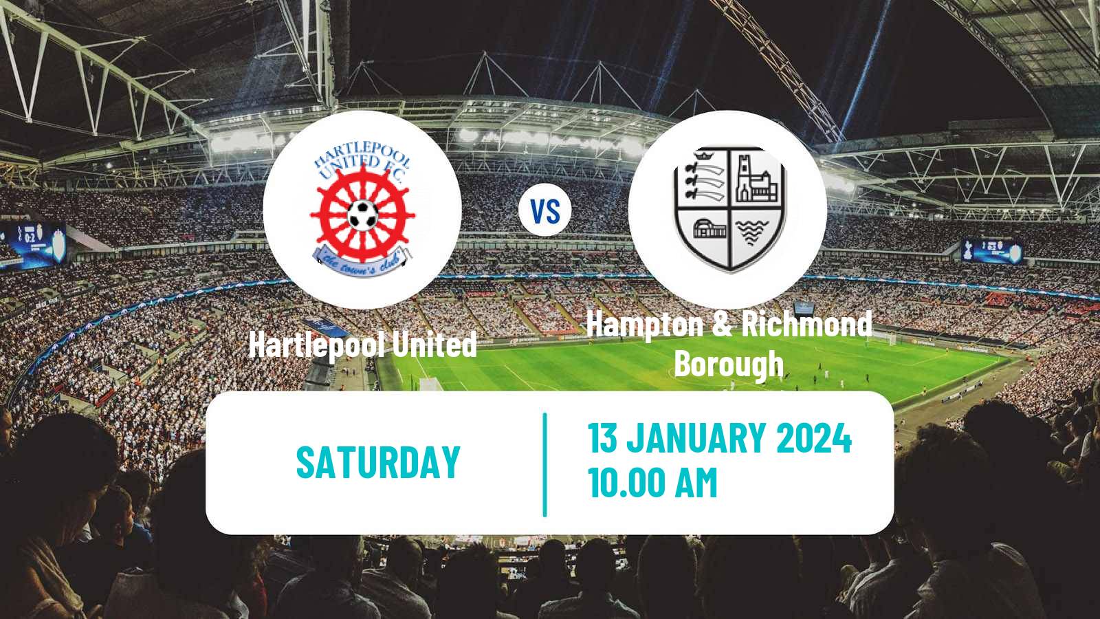 Soccer English FA Trophy Hartlepool United - Hampton & Richmond Borough