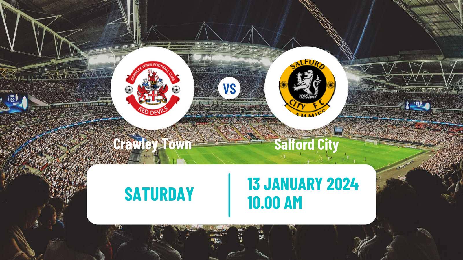 Soccer English League Two Crawley Town - Salford City