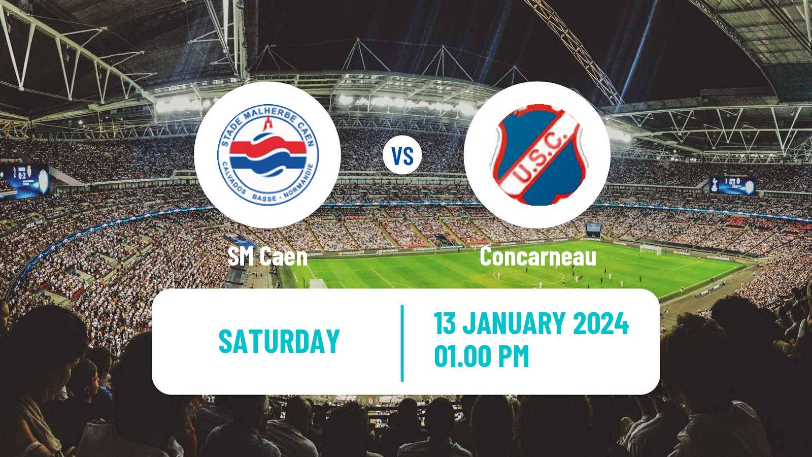 Soccer French Ligue 2 Caen - Concarneau