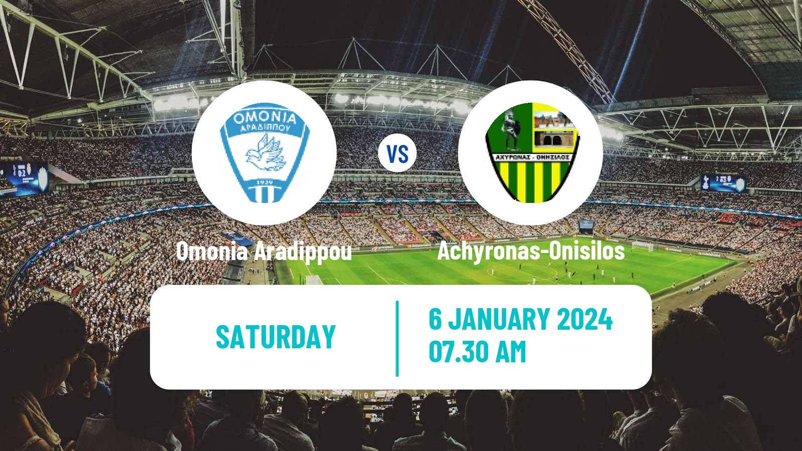 Soccer Cypriot Division 2 Omonia Aradippou - Achyronas-Onisilos