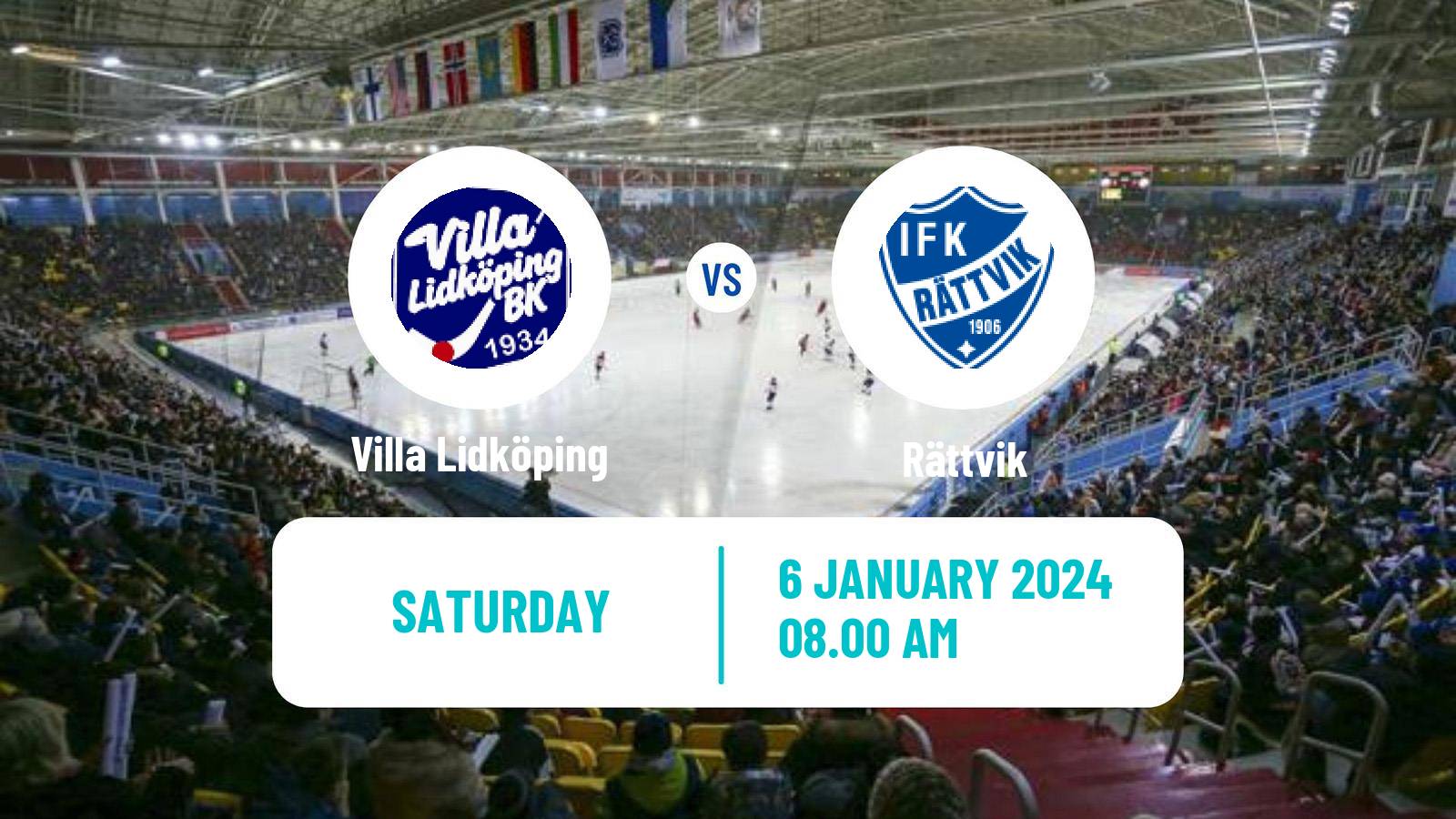 Bandy Swedish Elitserien Bandy Villa Lidköping - Rättvik