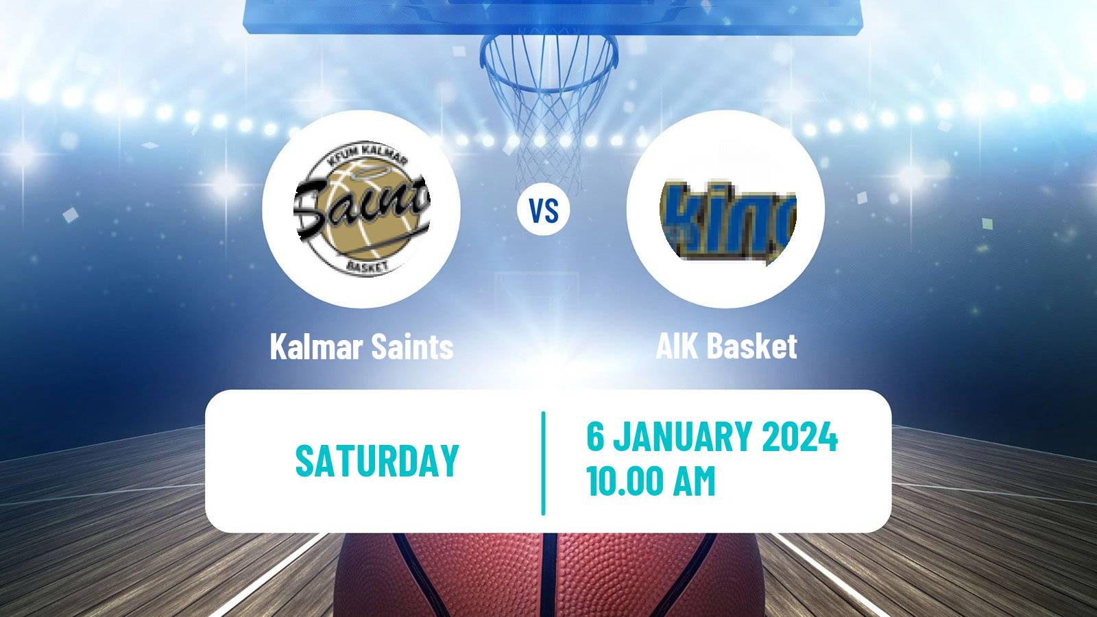 Basketball Swedish Superettan Basketball Kalmar Saints - AIK Basket