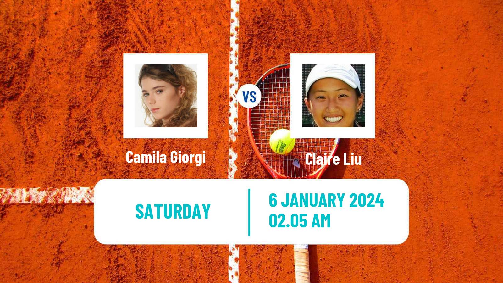 Tennis WTA Adelaide Camila Giorgi - Claire Liu