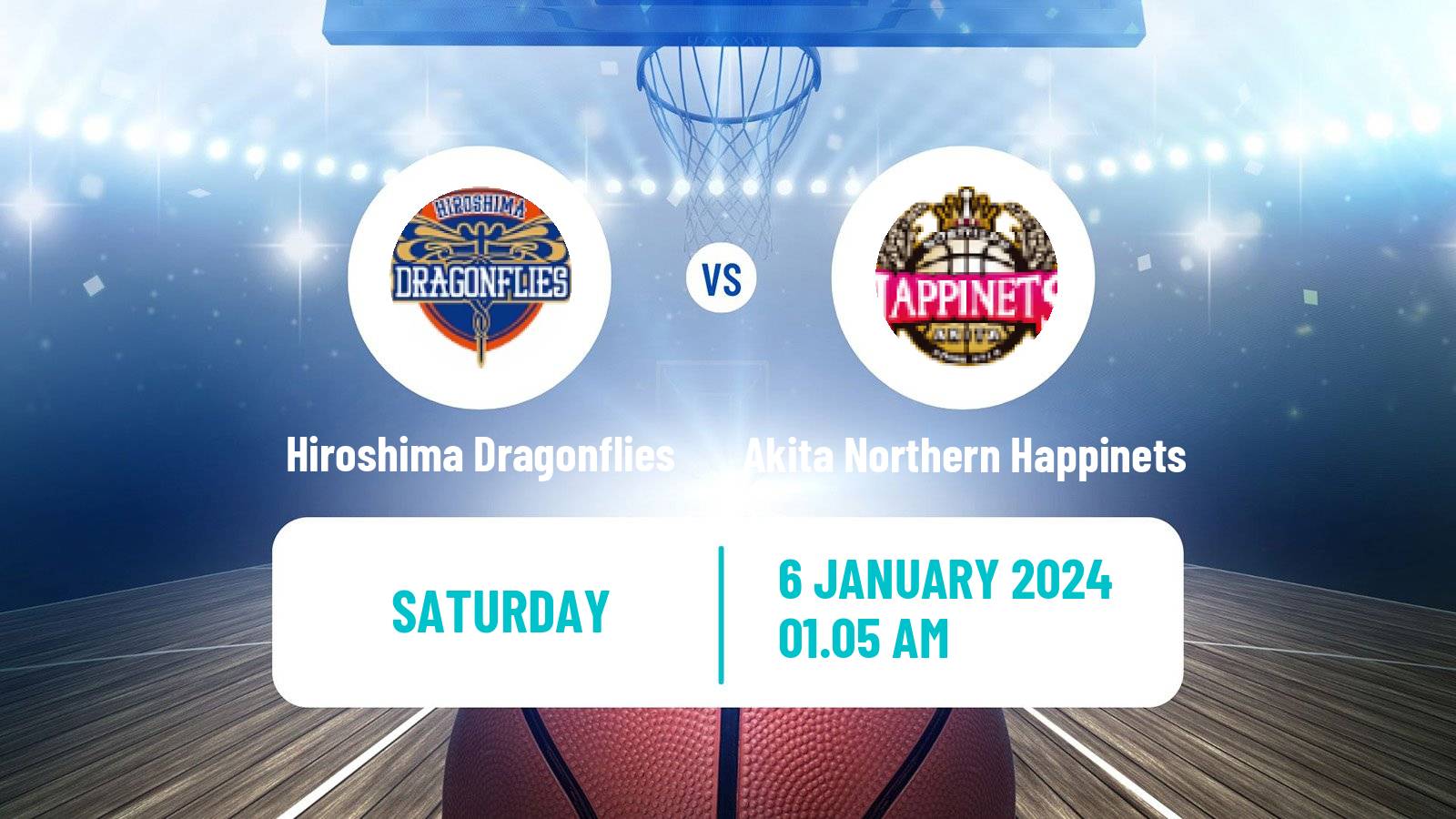 Basketball BJ League Hiroshima Dragonflies - Akita Northern Happinets