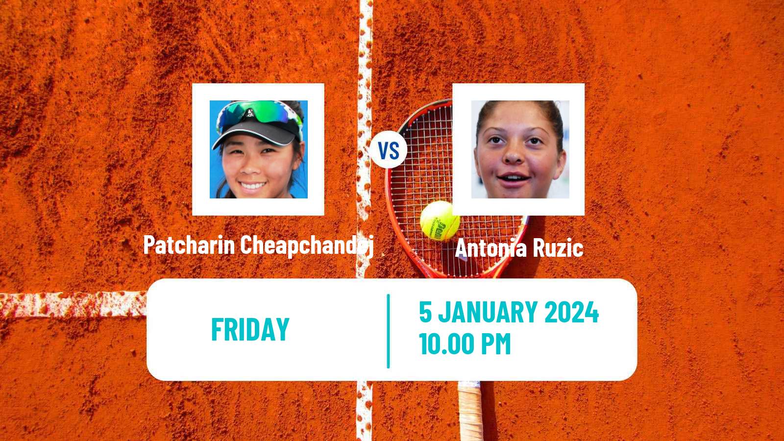 Tennis ITF W50 Nonthaburi Women Patcharin Cheapchandej - Antonia Ruzic