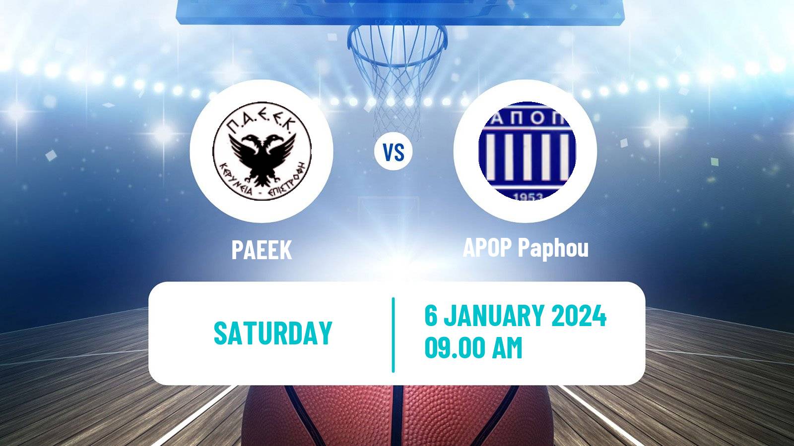 Basketball Cypriot Division A Basketball PAEEK - APOP Paphou