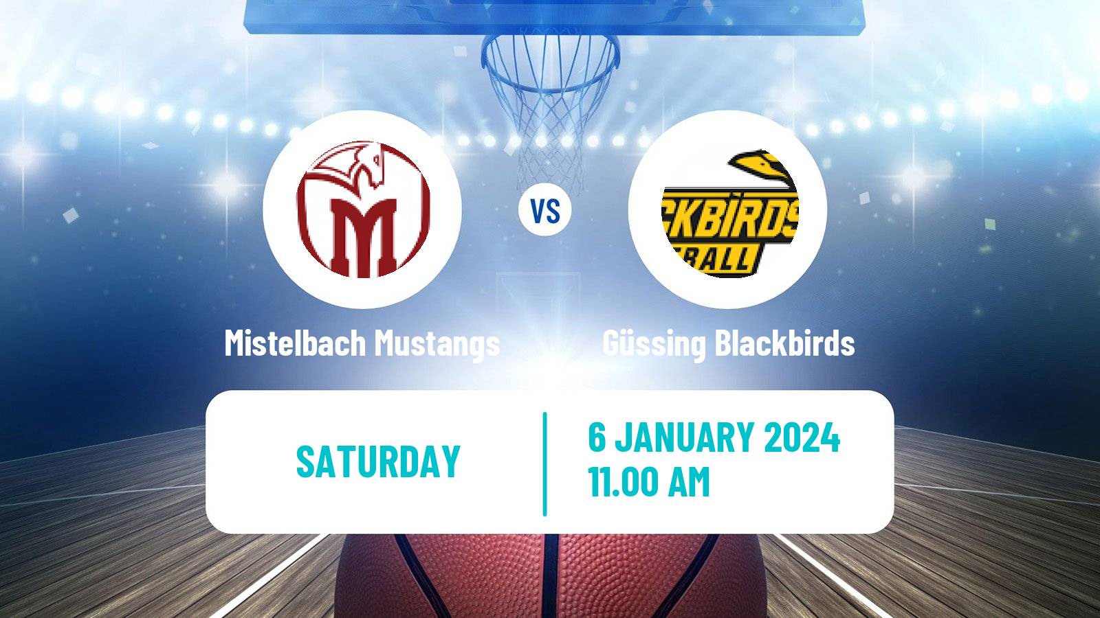 Basketball Austrian Zweite Liga Basketball Mistelbach Mustangs - Güssing Blackbirds