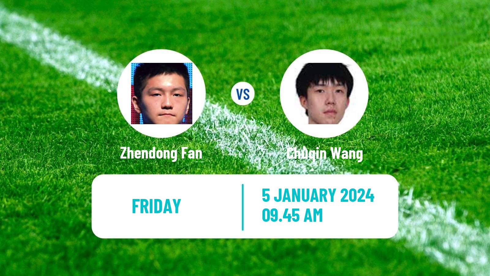 Table tennis Wtt Finals Men Zhendong Fan - Chuqin Wang