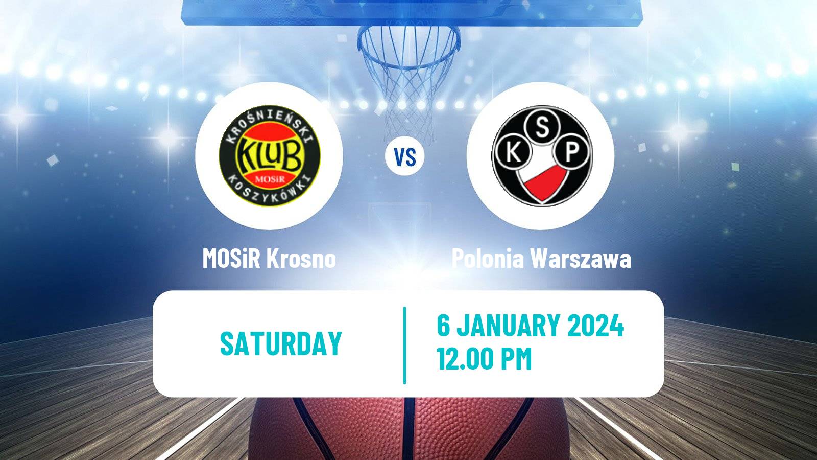 Basketball Polish 1 Liga Basketball MOSiR Krosno - Polonia Warszawa