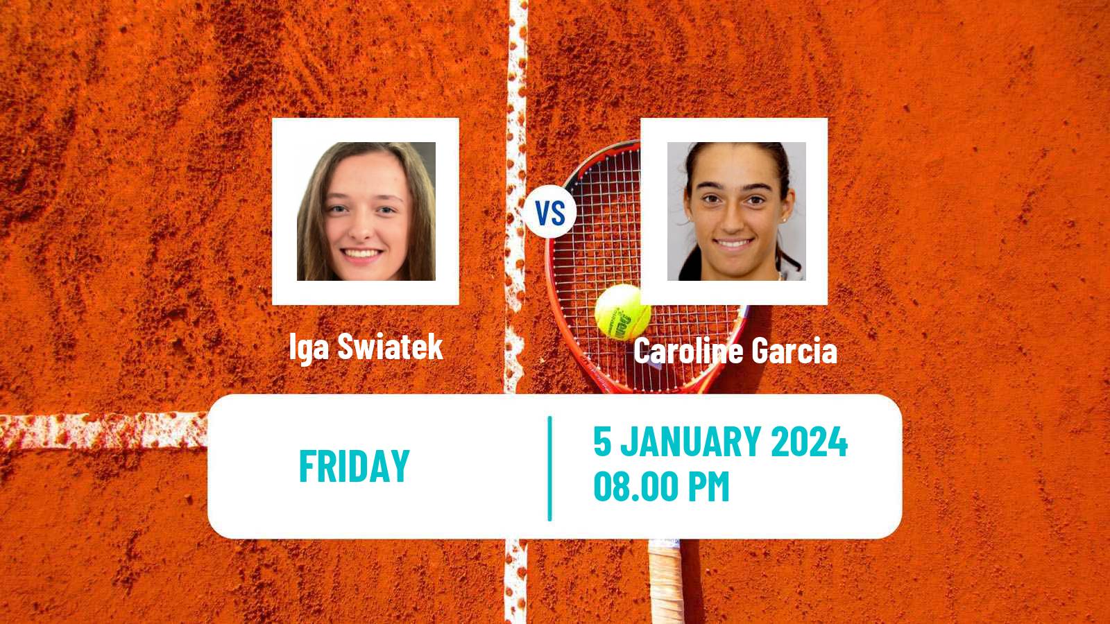 Tennis WTA United Cup Iga Swiatek - Caroline Garcia