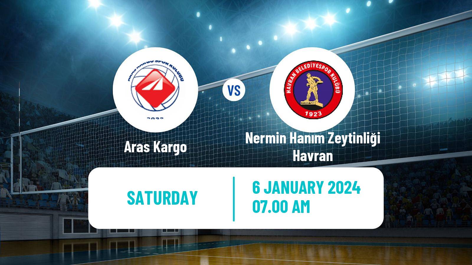 Volleyball Turkish 1 Ligi Volleyball Women Aras Kargo - Nermin Hanım Zeytinliği Havran
