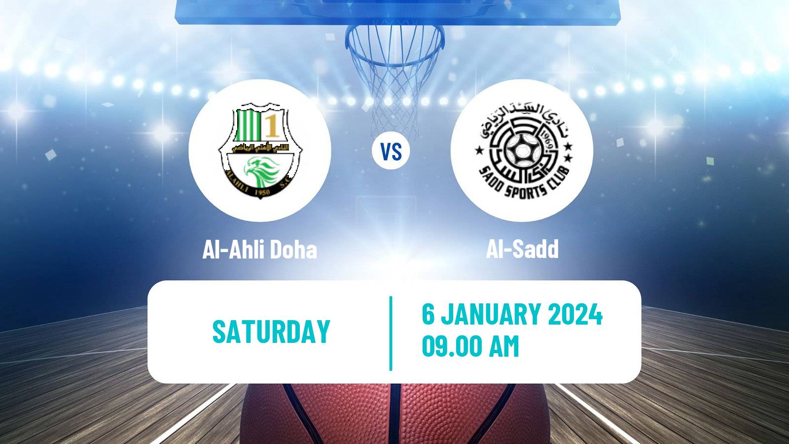 Basketball Qatar Basketball League Al-Ahli Doha - Al-Sadd