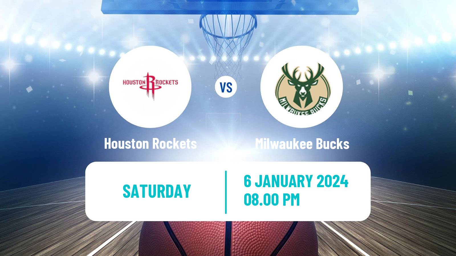 Basketball NBA Houston Rockets - Milwaukee Bucks