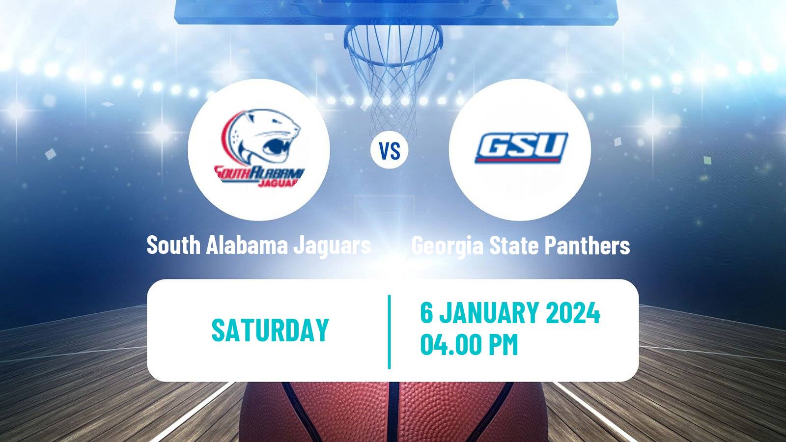 Basketball NCAA College Basketball South Alabama Jaguars - Georgia State Panthers