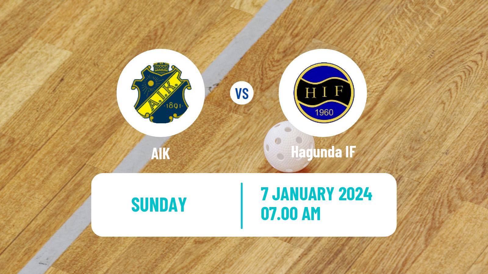 Floorball Swedish Superligan Floorball AIK - Hagunda