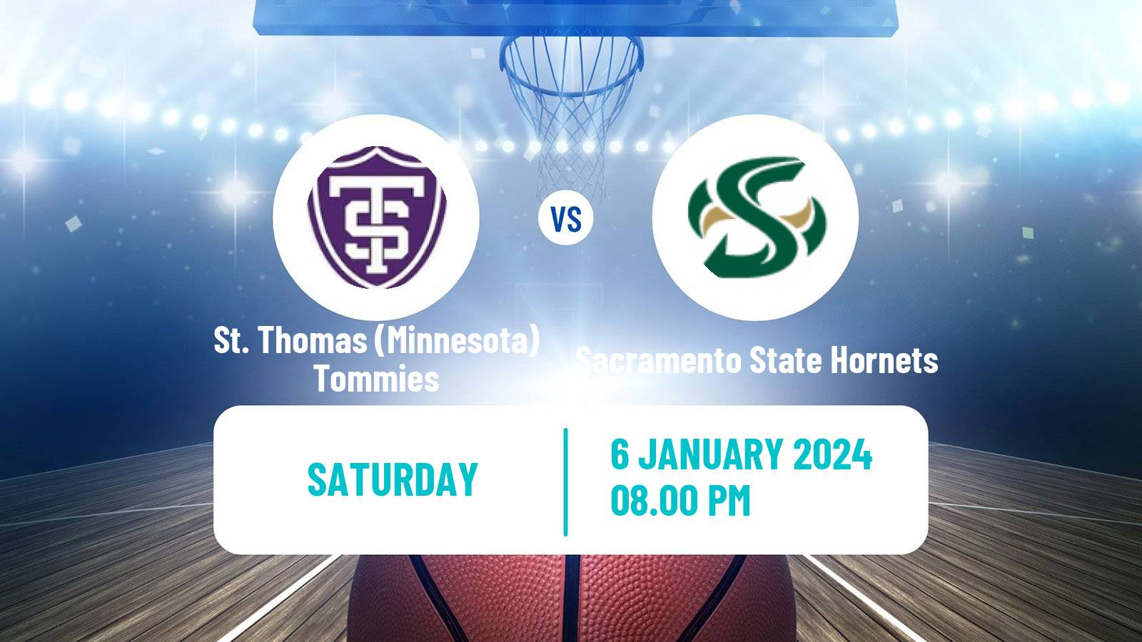Basketball NCAA College Basketball St. Thomas (Minnesota) Tommies - Sacramento State Hornets