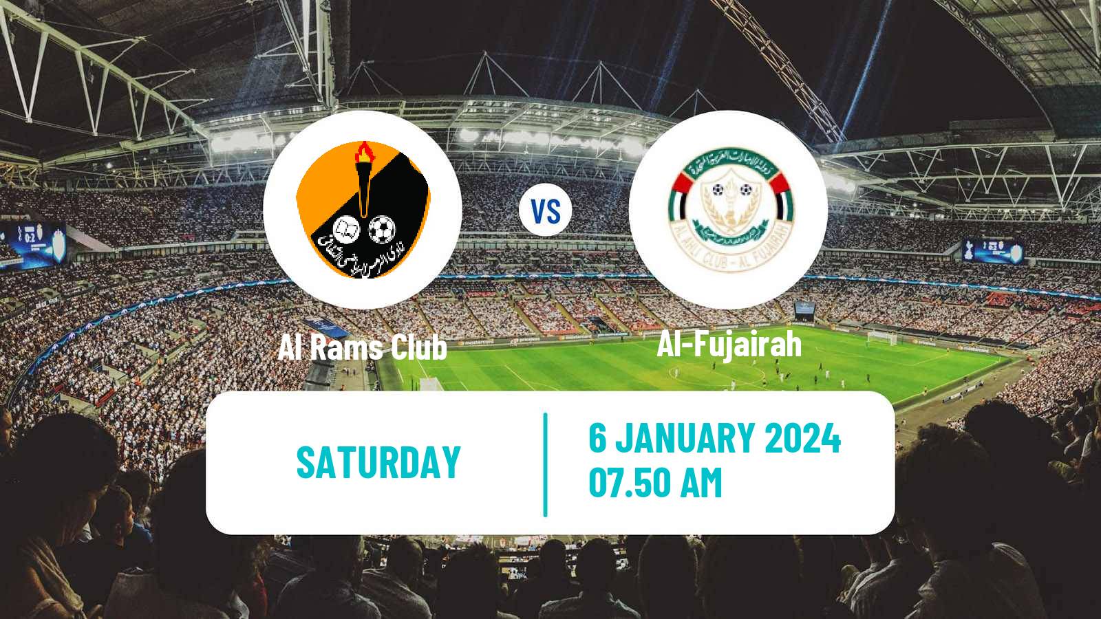 Soccer UAE Division 1 Al Rams - Al-Fujairah
