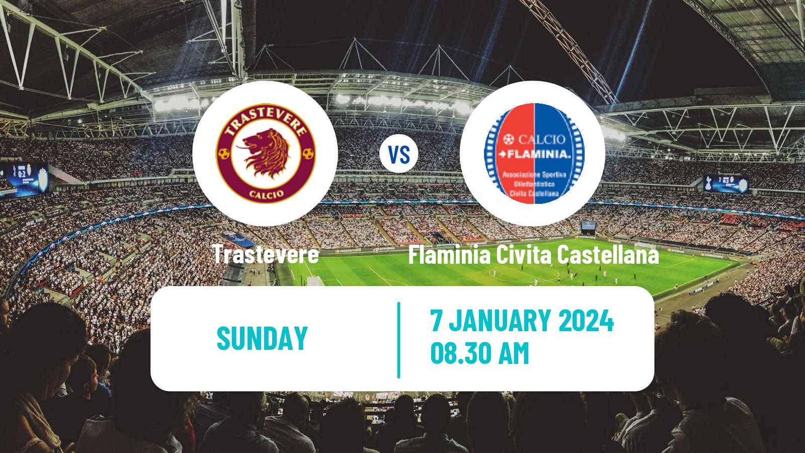 Soccer Italian Serie D - Group G Trastevere - Flaminia Civita Castellana