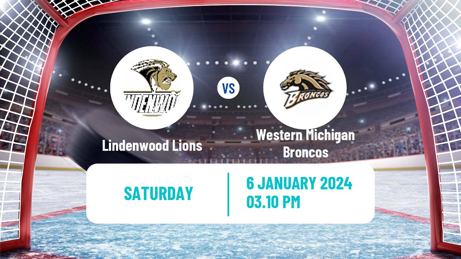 Hockey NCAA Hockey Lindenwood Lions - Western Michigan Broncos