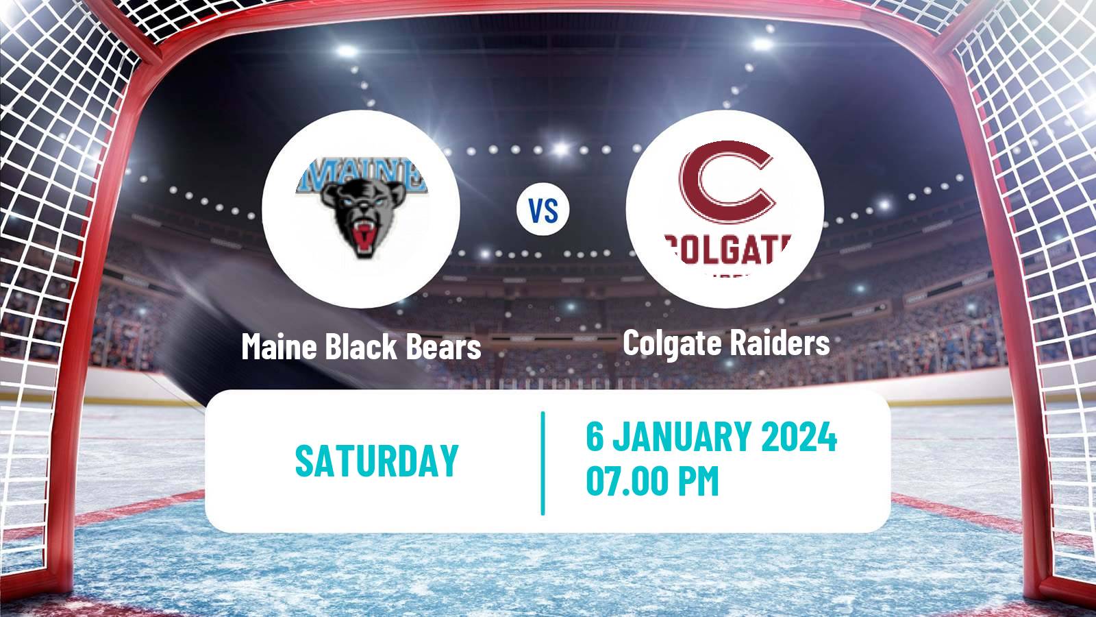 Hockey NCAA Hockey Maine Black Bears - Colgate Raiders