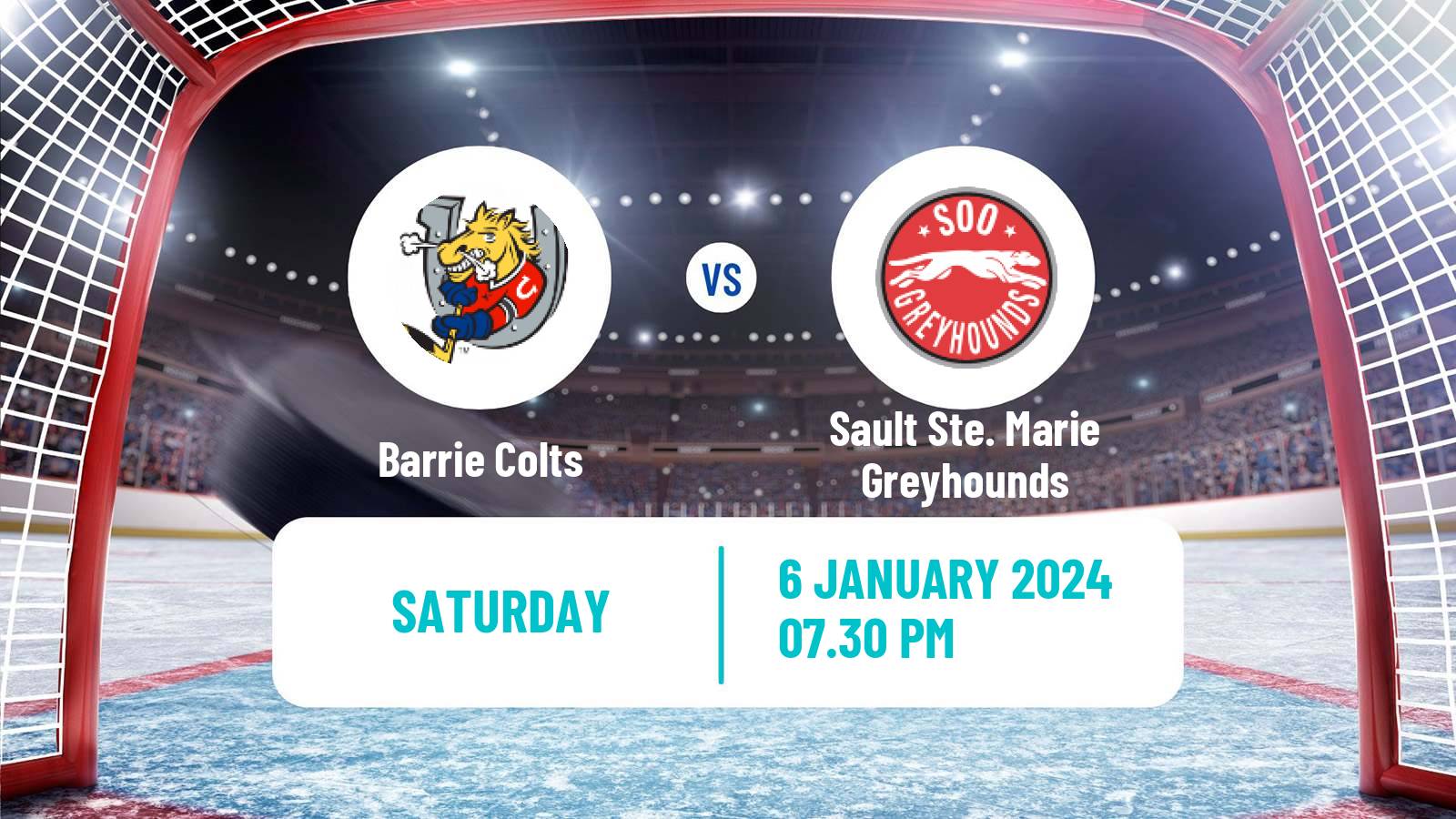 Hockey OHL Barrie Colts - Sault Ste. Marie Greyhounds