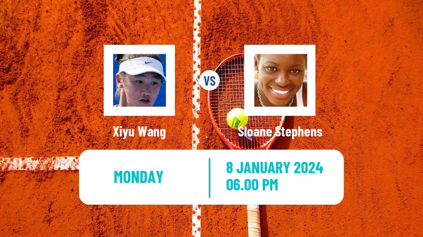 Tennis WTA Hobart Xiyu Wang - Sloane Stephens