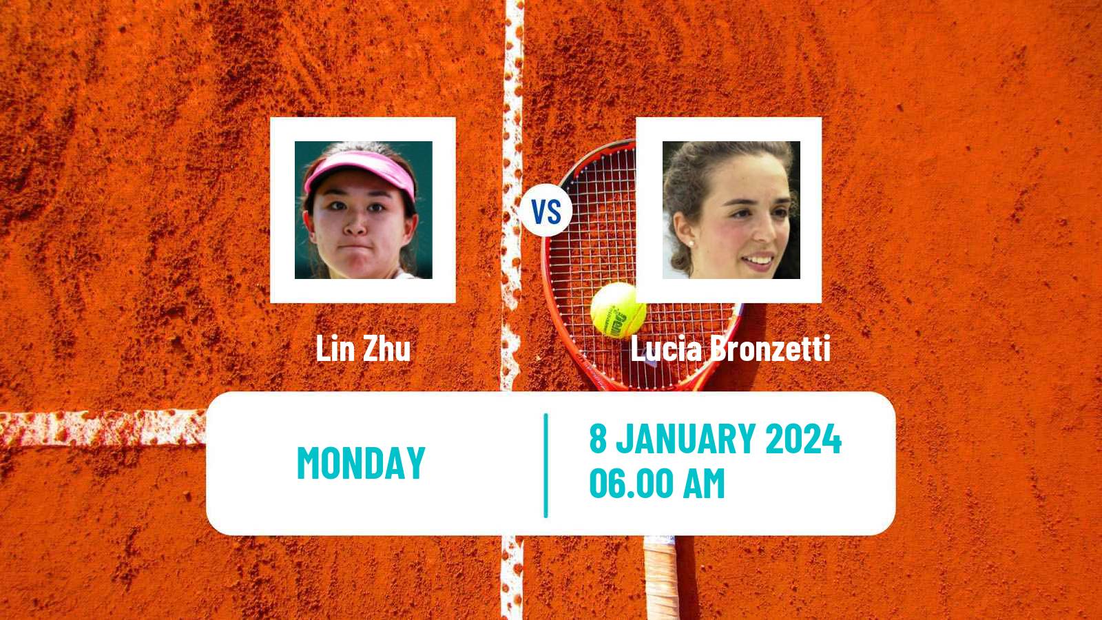 Tennis WTA Hobart Lin Zhu - Lucia Bronzetti