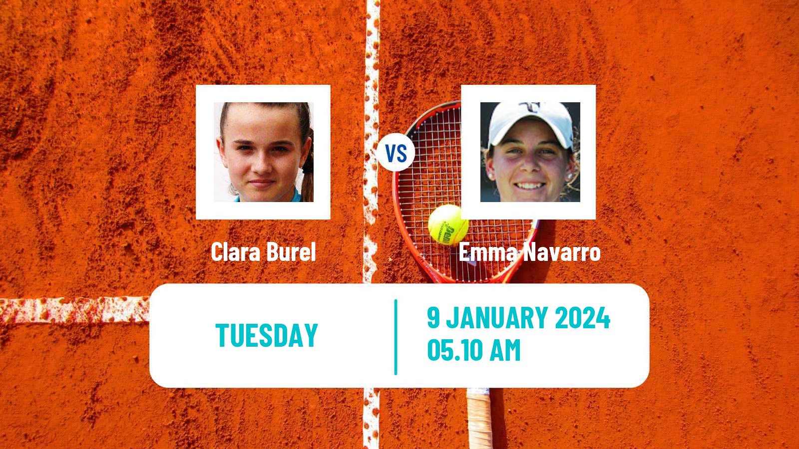 Tennis WTA Hobart Clara Burel - Emma Navarro