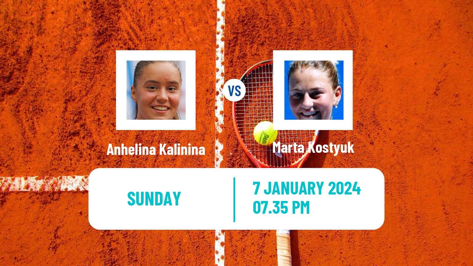 Tennis WTA Adelaide Anhelina Kalinina - Marta Kostyuk