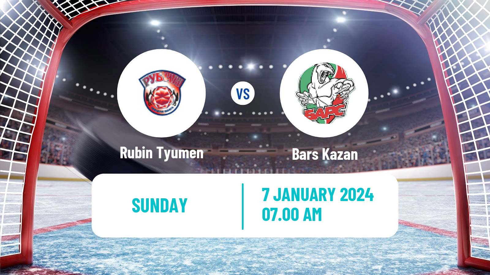 Hockey VHL Rubin Tyumen - Bars Kazan