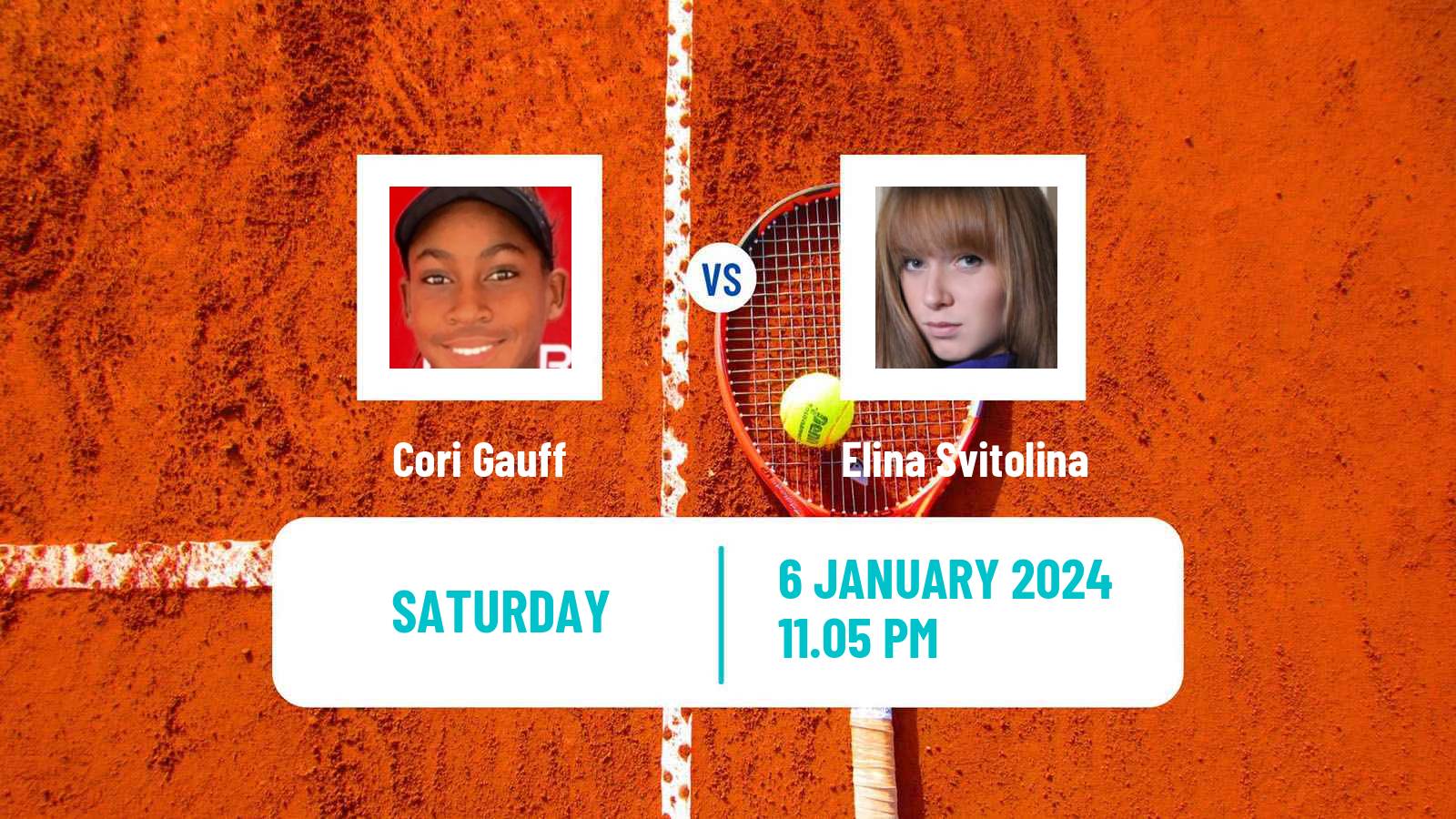 Tennis WTA Auckland Cori Gauff - Elina Svitolina