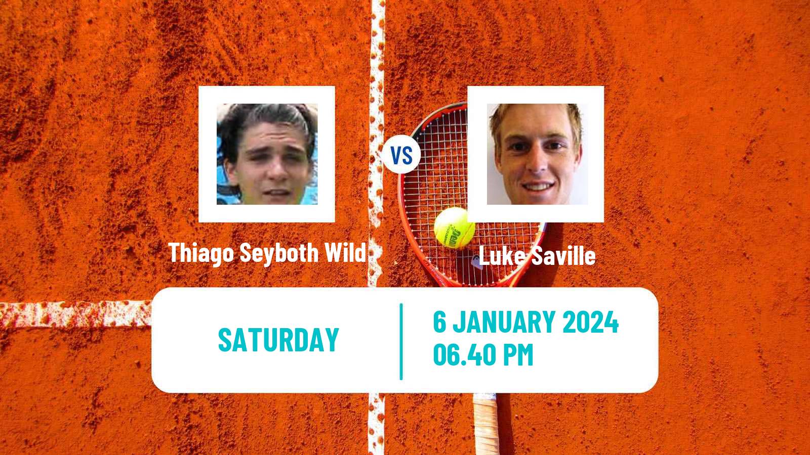 Tennis ATP Adelaide Thiago Seyboth Wild - Luke Saville