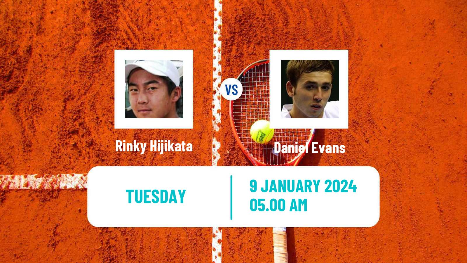 Tennis ATP Adelaide Rinky Hijikata - Daniel Evans