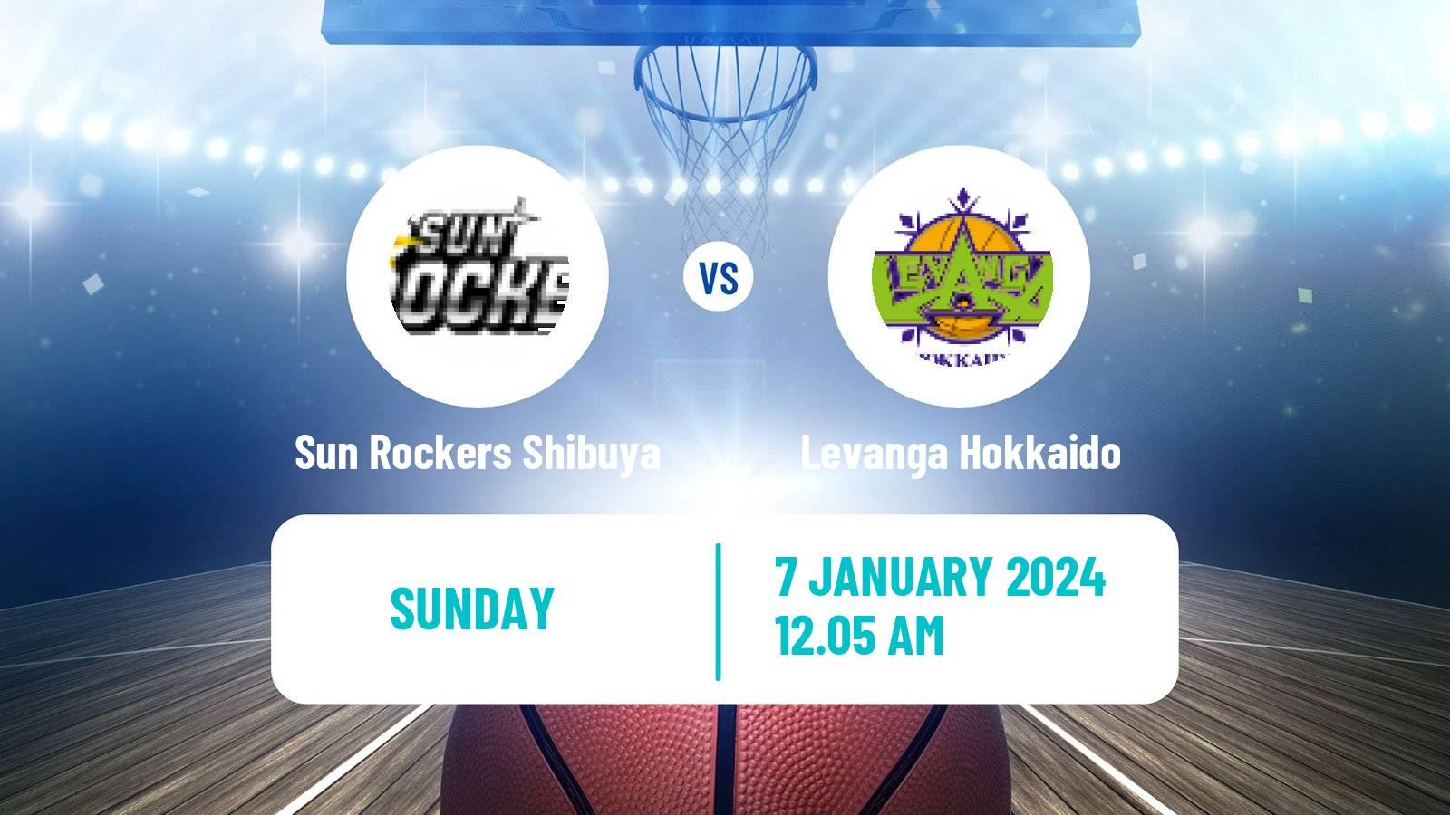 Basketball BJ League Sun Rockers Shibuya - Levanga Hokkaido