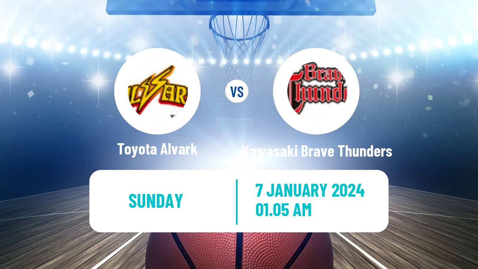 Basketball BJ League Toyota Alvark - Kawasaki Brave Thunders