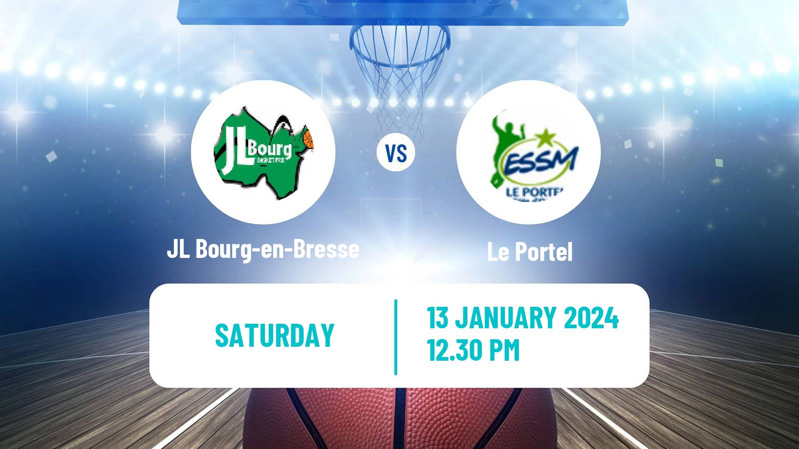 Basketball French LNB JL Bourg-en-Bresse - Le Portel