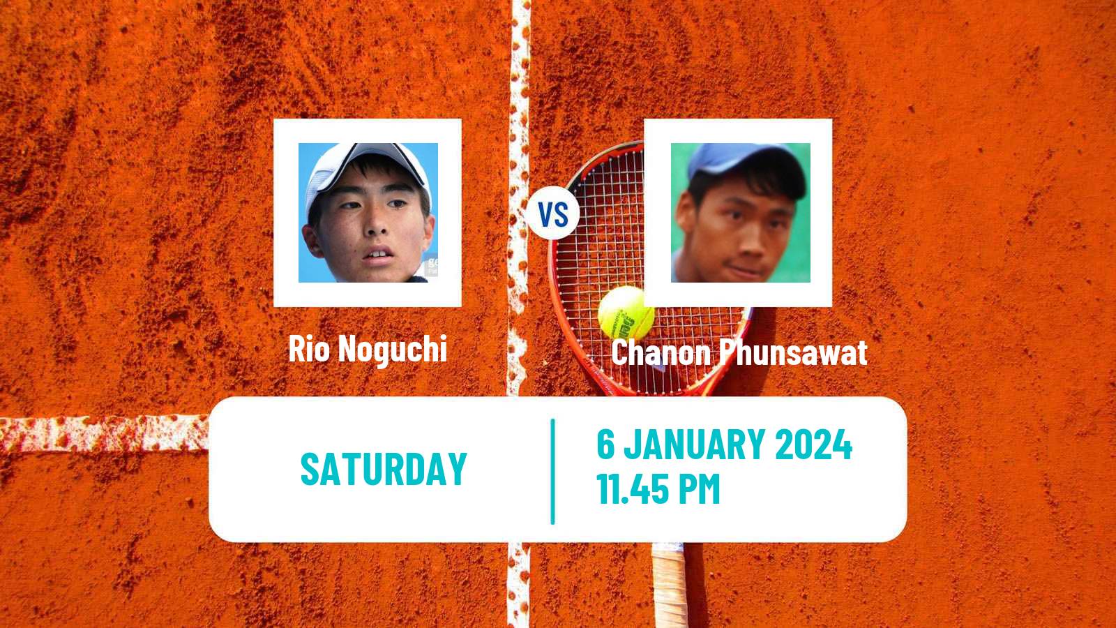 Tennis Nonthaburi 2 Challenger Men Rio Noguchi - Chanon Phunsawat