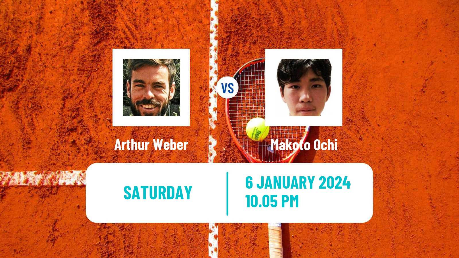 Tennis Nonthaburi 2 Challenger Men Arthur Weber - Makoto Ochi