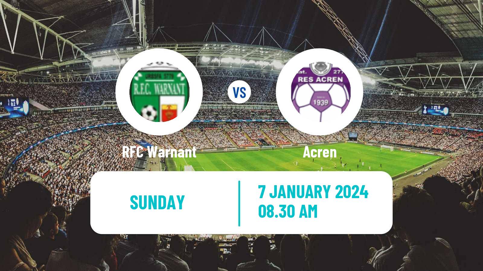 Soccer Belgian Second Amateur Division Group C Warnant - Acren