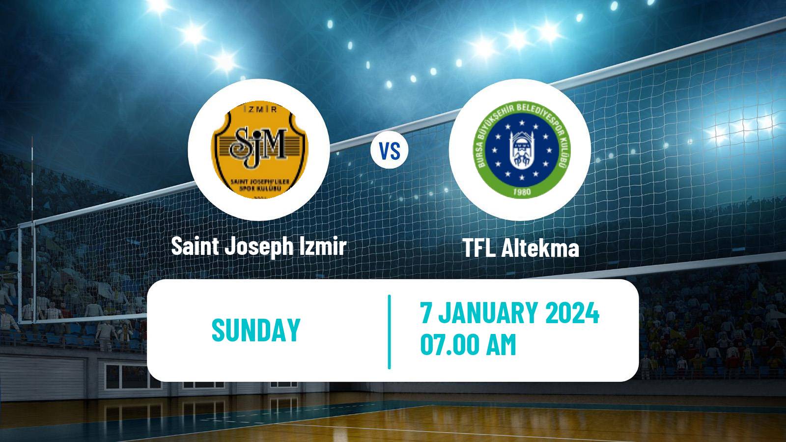 Volleyball Turkish 1 Ligi Volleyball Saint Joseph Izmir - TFL Altekma