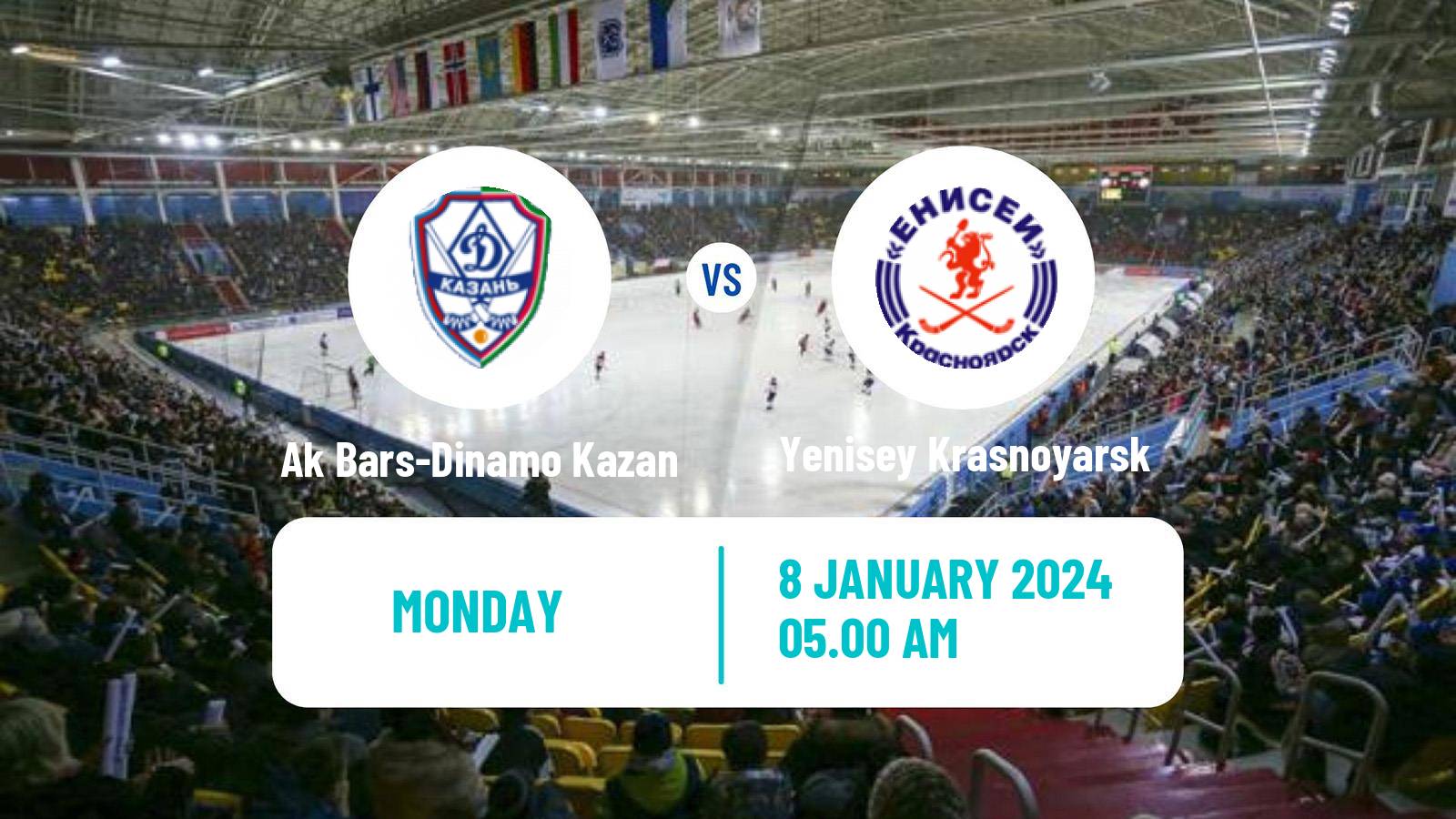 Bandy Russian Super League Bandy Ak Bars-Dinamo Kazan - Yenisey Krasnoyarsk