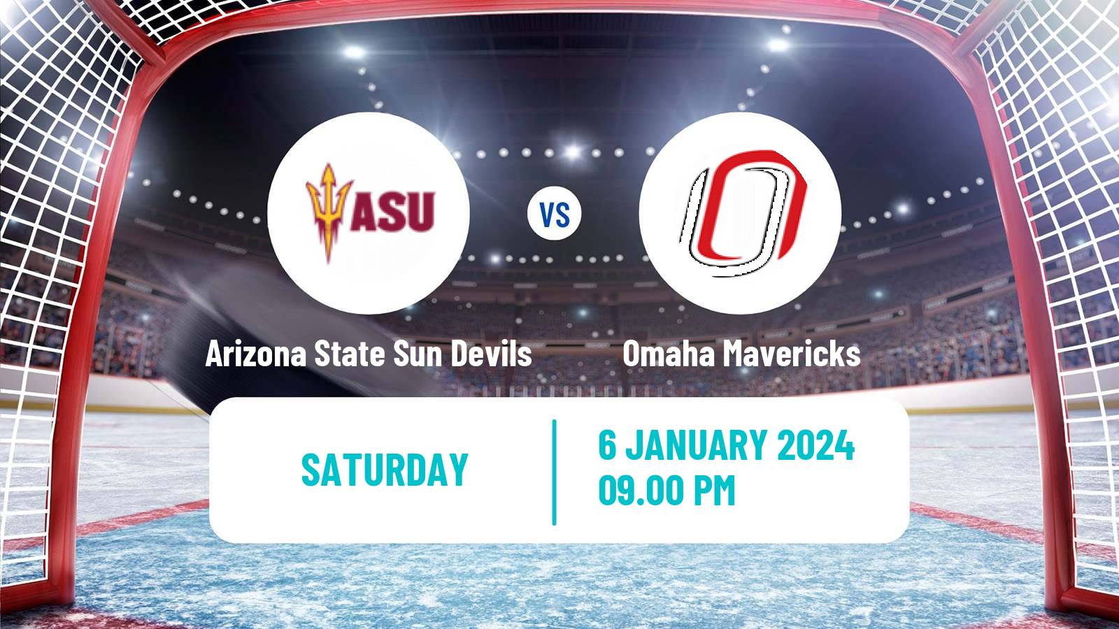 Hockey NCAA Hockey Arizona State Sun Devils - Omaha Mavericks