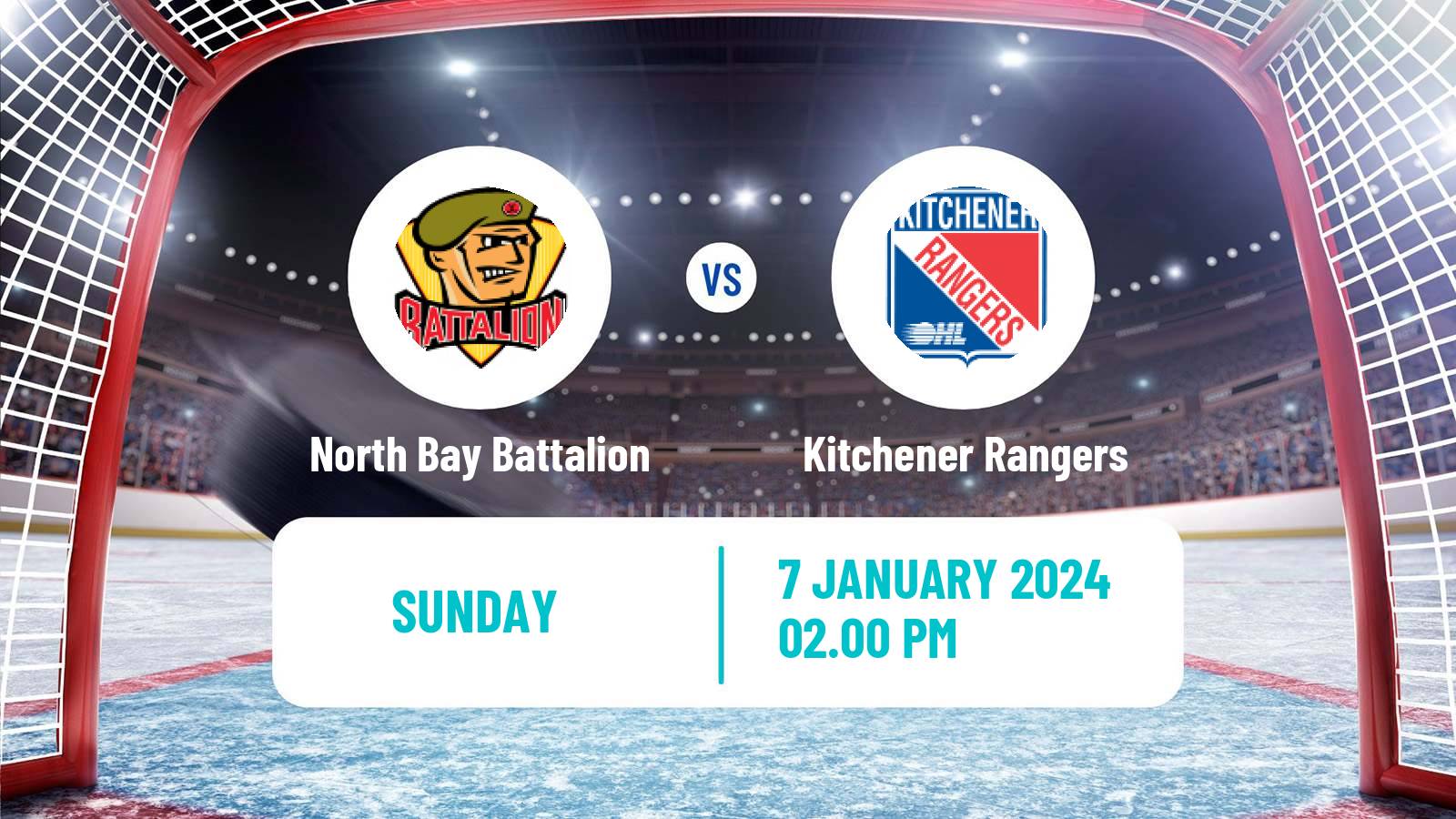 Hockey OHL North Bay Battalion - Kitchener Rangers