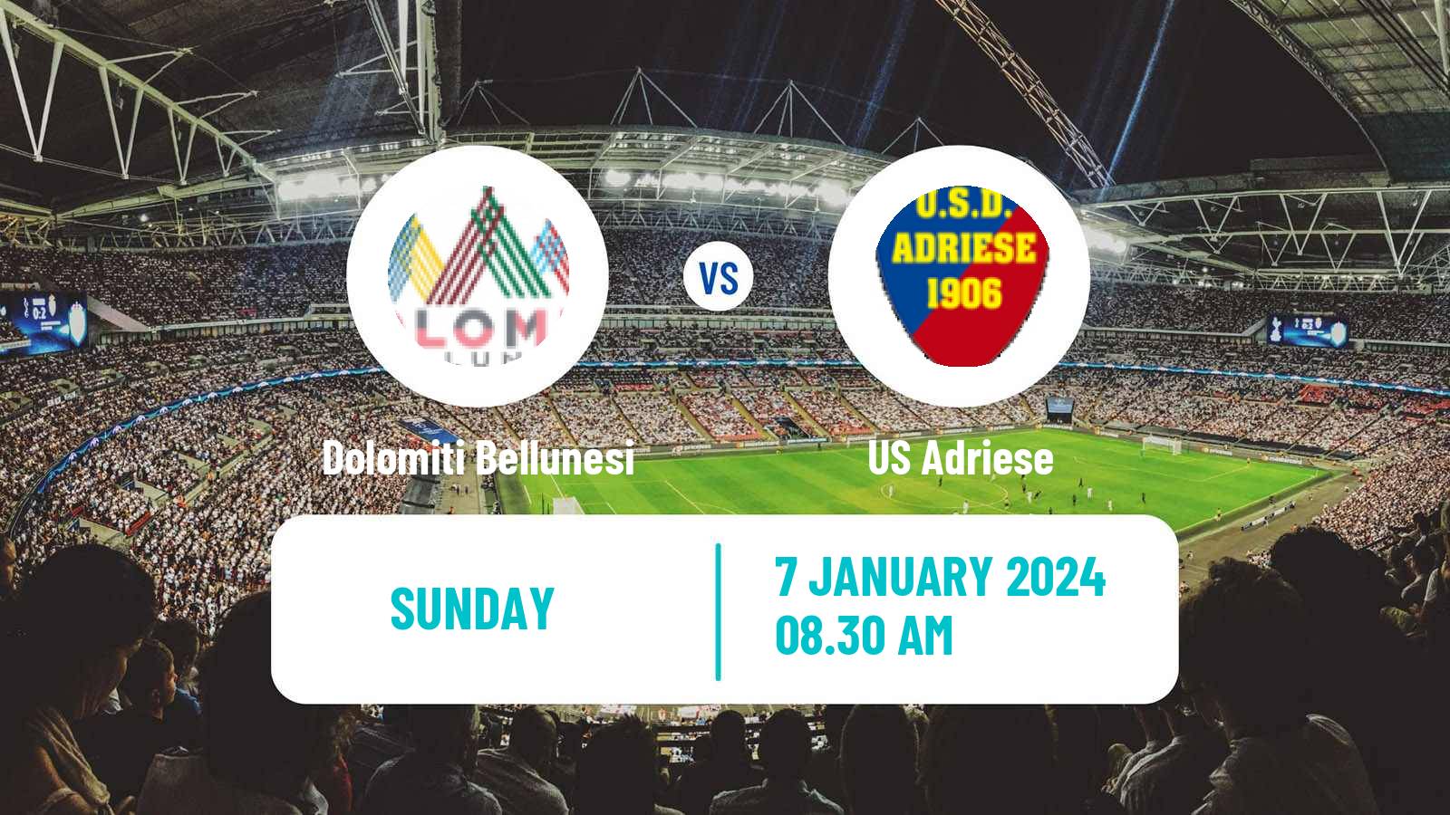 Soccer Italian Serie D - Group C Dolomiti Bellunesi - Adriese