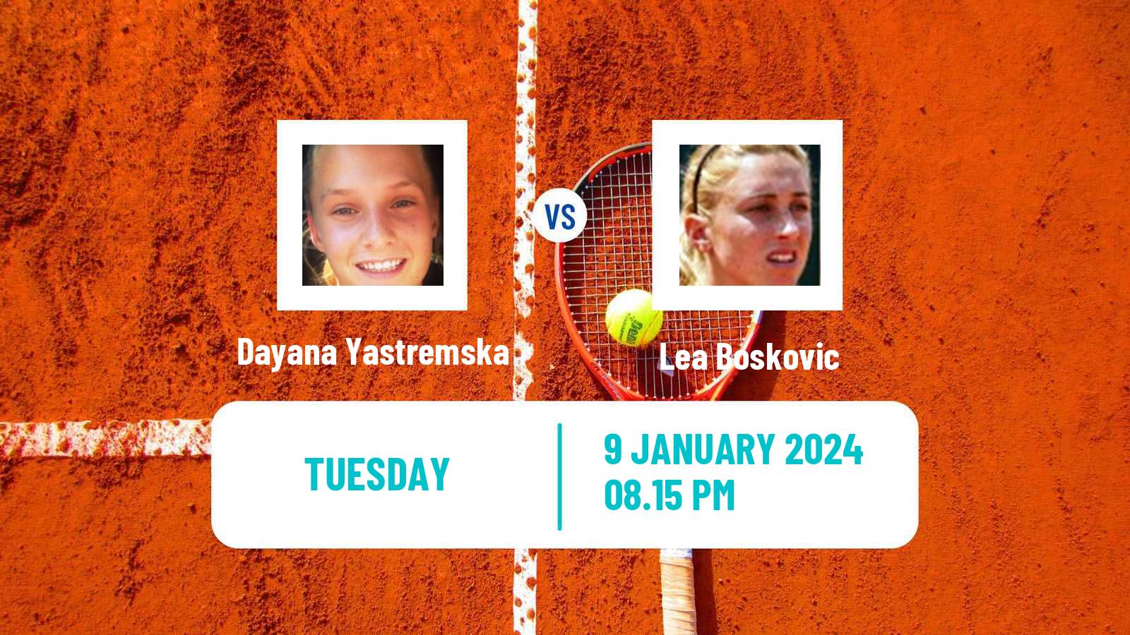 Tennis WTA Australian Open Dayana Yastremska - Lea Boskovic