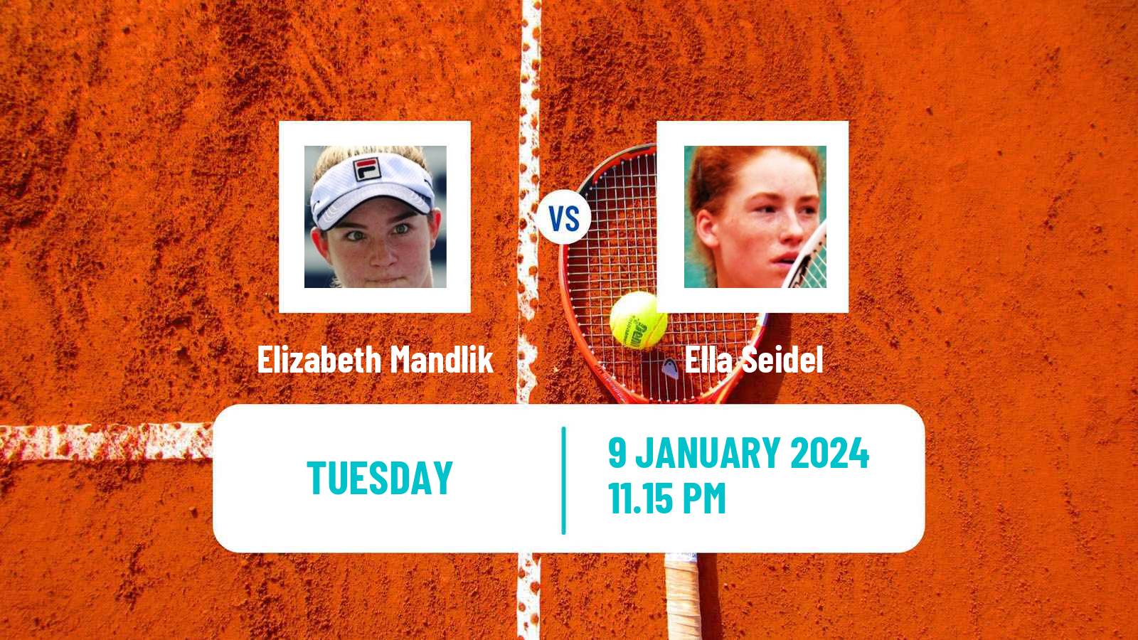 Tennis WTA Australian Open Elizabeth Mandlik - Ella Seidel